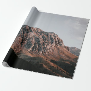 LUFTBILDfotografie VON BRAUNEN UND GRAUEN GEBIRGSZ Geschenkpapier