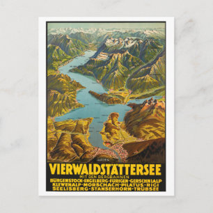 Luftbildkarte der Zentralschweiz Postkarte