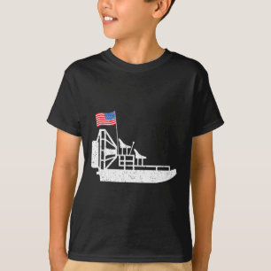 Luftboot 4. Juli USA-Flagge Sumpfboot Fanboot Pa T-Shirt