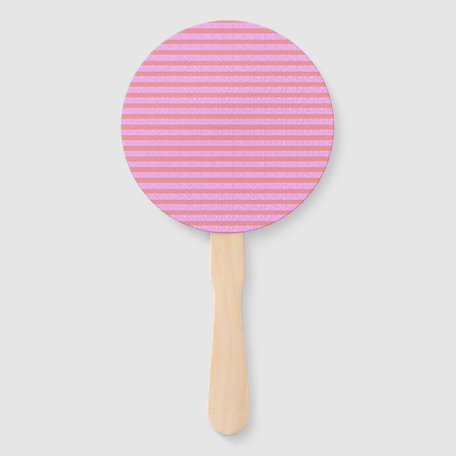Lüfter mit rosa Streifen Fächer (Vorderseite)