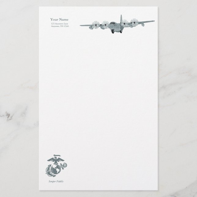 Luftfahrt-Briefpapier USMC-C-130 Briefpapier (Vorderseite)