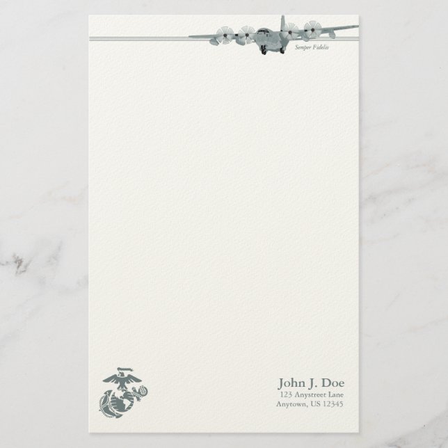 Luftfahrt-Briefpapier USMC-C-130 Briefpapier (Vorderseite)