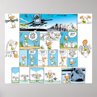 Luftfahrt-Comic-Poster