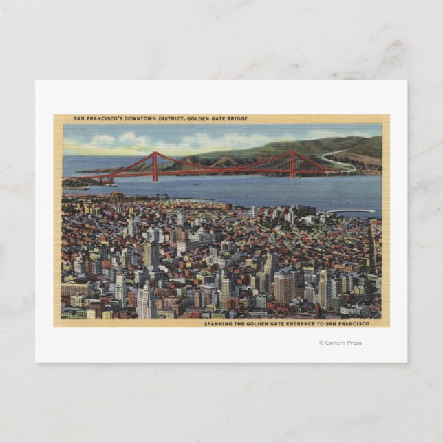 Luftfahrt des gesamten Stadtzentrums Postkarte (Vorderseite)