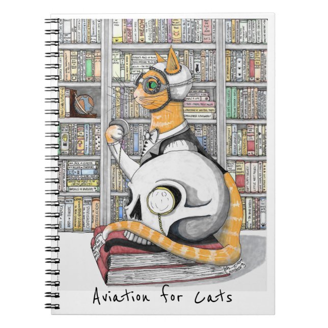 Luftfahrt für KatzenspiralNotebook Notizblock (Vorderseite)