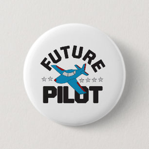 Luftfahrt für Kinder, die in Zukunft hohe Piloten Button