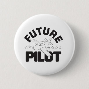 Luftfahrt für Kinder, die in Zukunft hohe Piloten Button