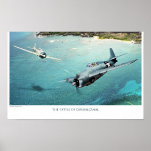 Luftfahrt Kunst-Plakat "der Kampf von Guadalcanal Poster