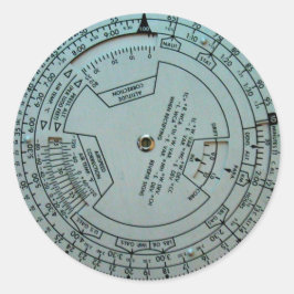 Luftfahrt-Navigationssystem Runder Aufkleber
