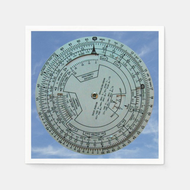 Luftfahrt-Navigationssystem Serviette (Vorderseite)
