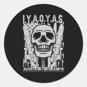 Luftfahrt Ordnance Iyaoyas Runder Aufkleber