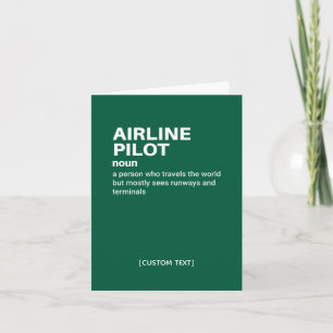 Luftfahrt-Pilot - Luftfahrt-Spaß-Karte Karte