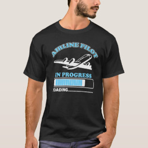 Luftfahrt-Pilotprogramm im laufenden Laden des kün T-Shirt
