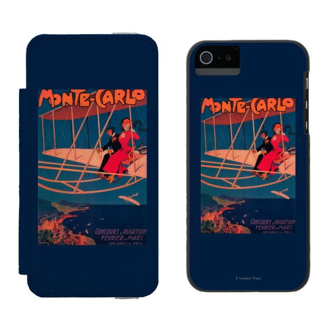 Luftfahrt-sportliches Plakat Incipio iPhone Geldbeutel-Hülle (Seite an Seite)