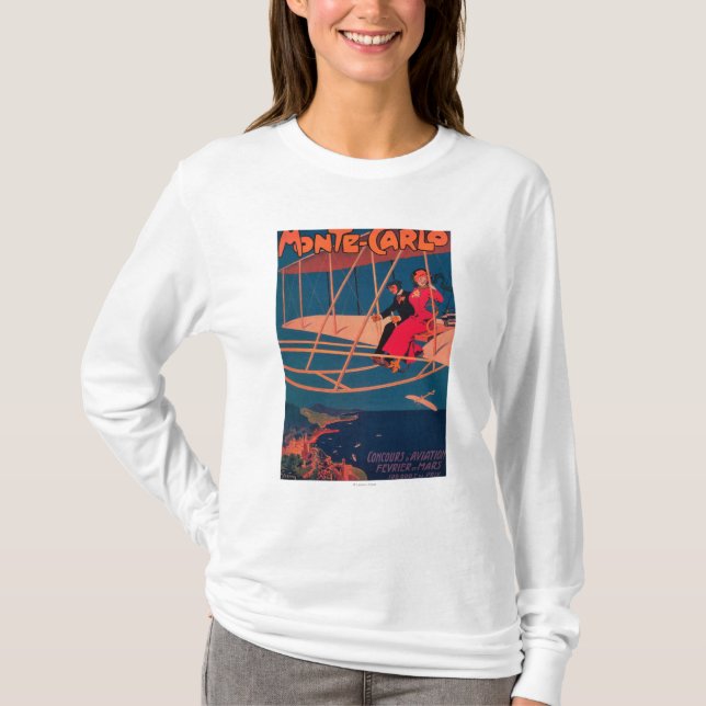 Luftfahrt-sportliches Plakat T-Shirt (Vorderseite)