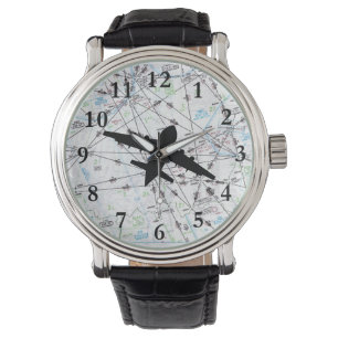 Luftfahrt-Uhr, Geschenk für Piloten, der Armbanduhr