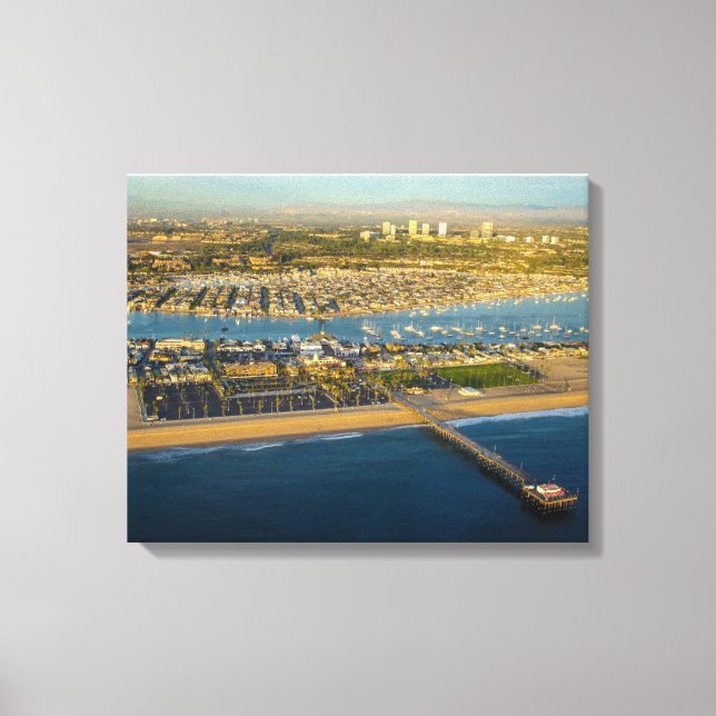 Luftfahrt von Newport Beach California Leinwanddruck (Vorderseite)