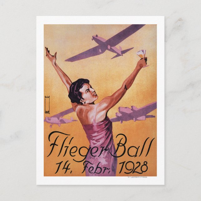 Luftfahrtausstellung im Hotel Wagner Promo Poster Postkarte (Vorderseite)