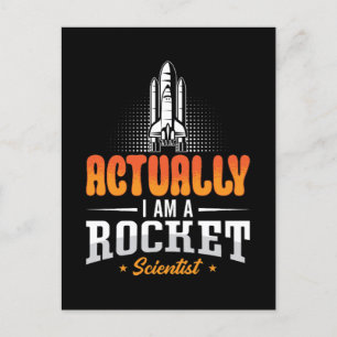 Luftfahrtingenieur eigentlich bin ich eine Raketen Feiertagspostkarte