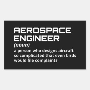 Luftfahrtingenieur - Funny Definition W-2 Rechteckiger Aufkleber