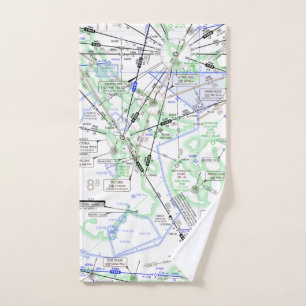 Luftfahrtkarte Handtuch