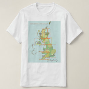 Luftfahrtkarte Vereinigtes Königreich T-Shirt