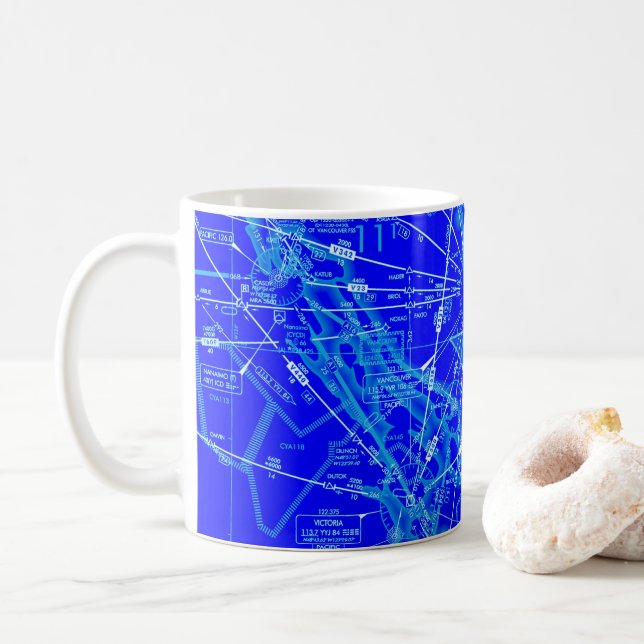 Luftfahrtskizze Kaffeetasse (Mit Donut)