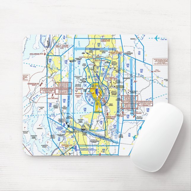 Luftfahrtskizze Mousepad (Mit Mouse)