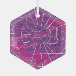 Luftfahrtskizze Ornament Aus Glas