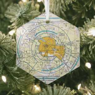 Luftfahrtskizze Ornament Aus Glas