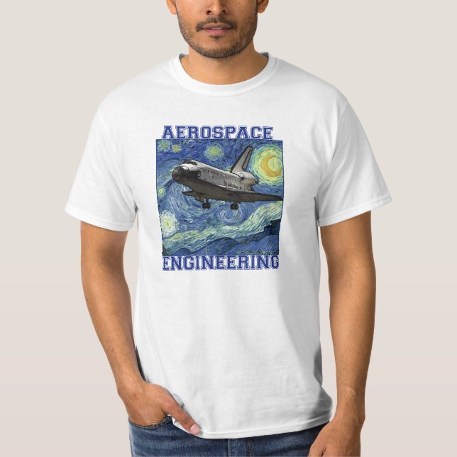 Luftfahrttechnik-Starry NachtT - Shirt (Vorderseite)