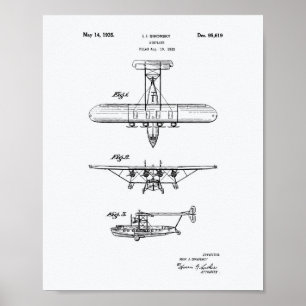 Luftfahrzeug 1935 Weißbuch zum Thema "Patent" Poster