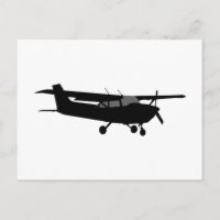 Luftfahrzeug Classic Cessna Schwarze Silhouette Fl