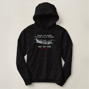 Luftfahrzeug-Klassiker Cessna Pilot Custom Persona Bestickter Hoodie
