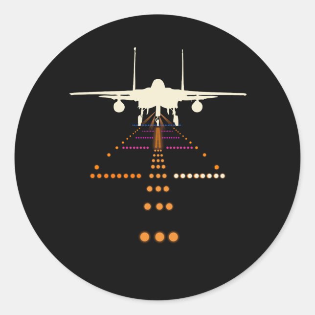 Luftfahrzeug Luftfahrzeug-Luftfahrzeuge Pilot Flug Runder Aufkleber (Vorderseite)