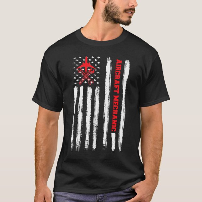 Luftfahrzeug Mechanischer Luftverkehr Tech America T-Shirt (Vorderseite)