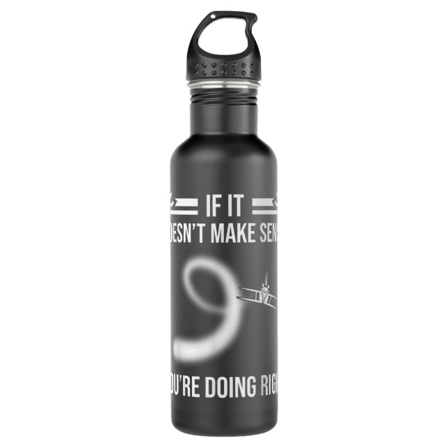 Luftfahrzeug-Pilot Flugzeug Lover Aviation Edelstahlflasche (Vorderseite)
