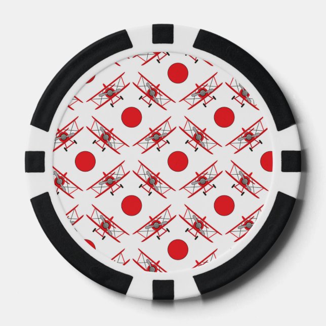 Luftfahrzeug-Pilot Luftfahrt Liebhaber Pokerchips (Vorderseite)