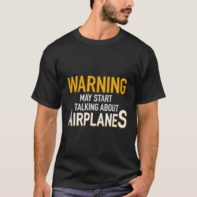 Luftfahrzeug-RC-Pilot Flugwarnflugzeuge T-Shirt (Vorderseite)
