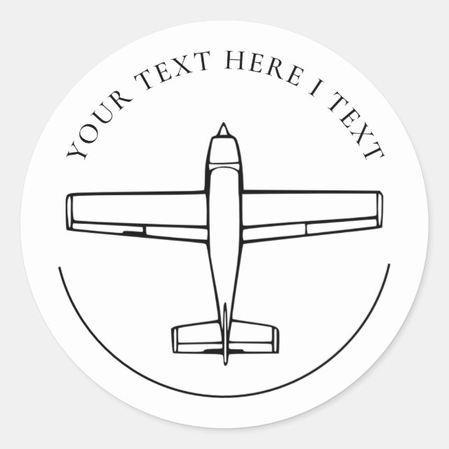 Luftfahrzeug Runder Aufkleber (Vorderseite)