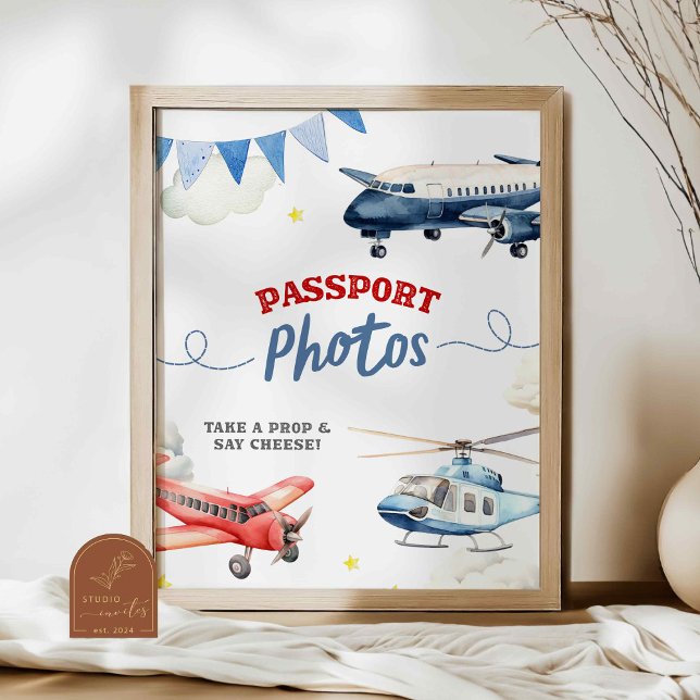 Luftfahrzeug-Thema Geburtstag Reisepass Foto Eigen Poster (Von Creator hochgeladen)