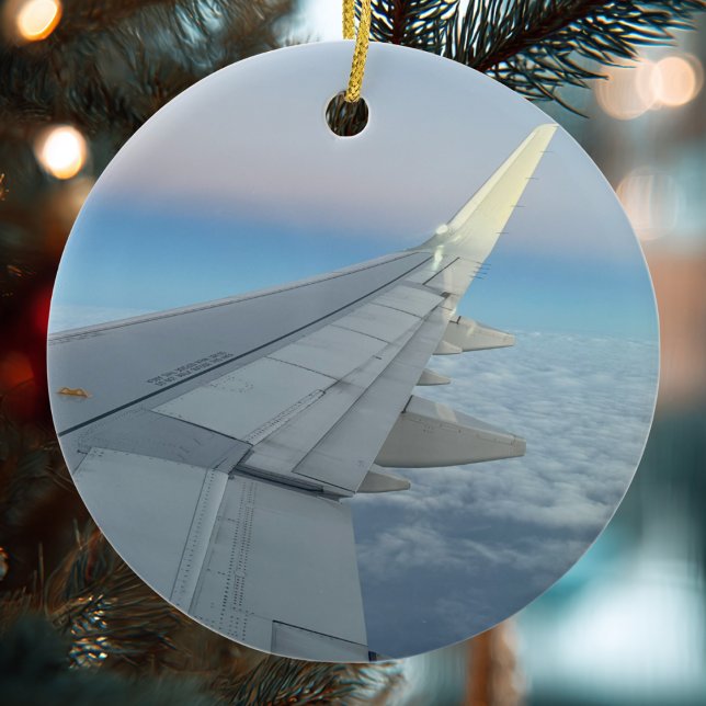 Luftfahrzeug Weihnachts-Foto Custom Keramik Ornament (Von Creator hochgeladen)