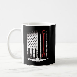 Luftfahrzeuge Mechanische amerikanische Flaggenflu Kaffeetasse