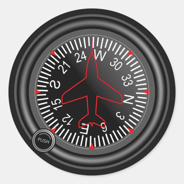Luftfahrzeugführungsanzeiger Runder Aufkleber (Vorderseite)