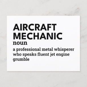 Luftfahrzeugmechanik - Definition des Spaßes Feiertagspostkarte