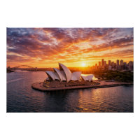 Luftfotografie des Sydney Opera House bei Sonnenun