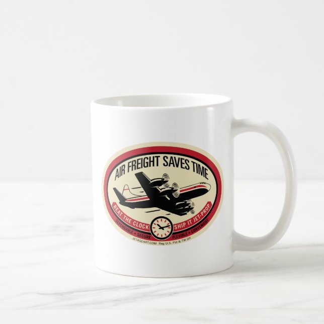 Luftfracht Rette Zeit Kaffeetasse (Rechts)