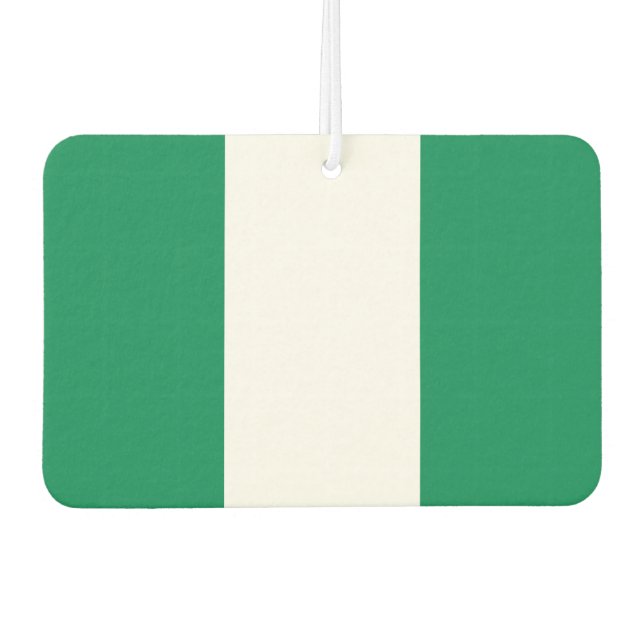 Luftfreaks mit der Flagge Nigerias Autolufterfrischer (Vorderseite)