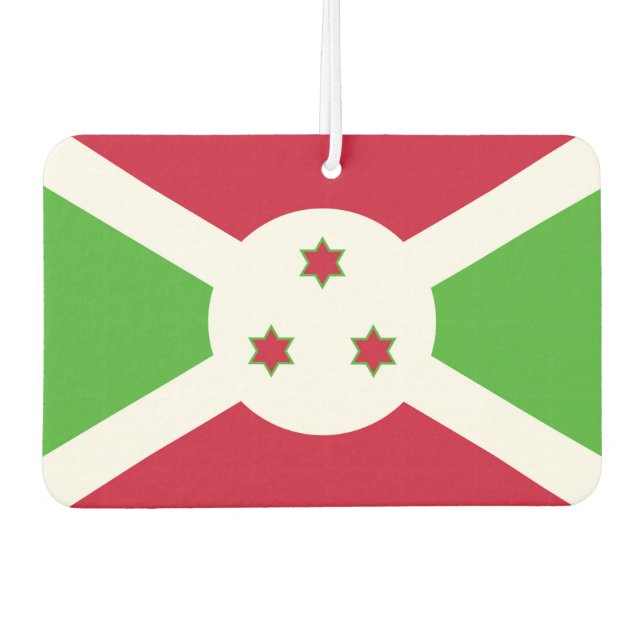 Luftfreunde mit Flagge Burundis Autolufterfrischer (Vorderseite)
