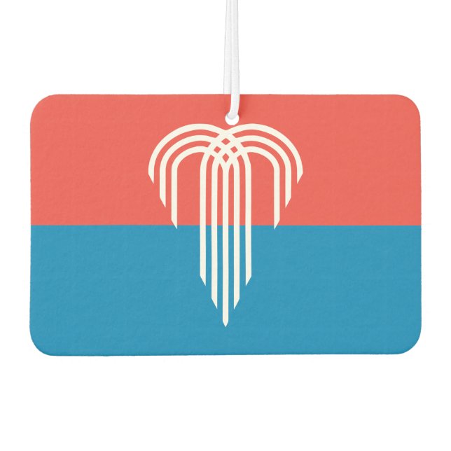 Luftfreunde mit Flagge von Kansas City Autolufterfrischer (Vorderseite)